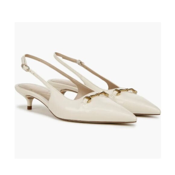 Sam Edelman Cream Slingback Heels - Picture 1 of 7